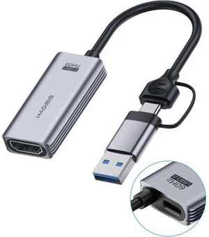 UHC07P Video Capture Card MS2130 Chip 100W PD Power Delivery HDMI To USB 3 0 And USB C 1080P 60fps Full HD Audio Video Grabber Low Latency Live Record For Gaming Broadcast And Live Streaming UHC07P Video Capture Card MS2130 Chip 100W PD Power Delivery HDMI To USB 3 0 And USB C 1080P 60fps Full HD Audio Video Grabber Low Latency Live Record For Gaming Broadcast And Live Streaming