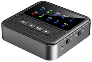 Bluetooth 5.4 AptX Audio Receiver Transmitter 2-in-1 AUX/RCA Wireless Adapter with 3.5mm Interface One-to-Two Connection Bluetooth Reception and Transmission 50H Battery Bluetooth 5.4 AptX Audio Receiver Transmitter 2-in-1 AUX/RCA Wireless Adapter with 3.5mm Interface One-to-Two Connection Bluetooth Reception and Transmission 50H Battery
