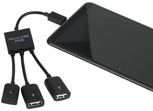 3-in-1 Type-C Male to Micro USB Female OTG Adapter Cable USB Port Hub with 2 USB 2.0 Female Ports for Android Phones and Tablets Mouse Keyboard Flash Drive and Game Controller Support 3-in-1 Type-C Male to Micro USB Female OTG Adapter Cable USB Port Hub with 2 USB 2.0 Female Ports for Android Phones and Tablets Mouse Keyboard Flash Drive and Game Controller Support