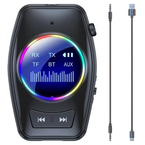 GT82 Bluetooth 5.4 Audio Adapter Wireless Transmitter Receiver 2-in-1 AUX Audio Converter with TF Card Playback Hands-Free Calling 300mAh Battery 10m Range for TV Car PC GT82 Bluetooth 5.4 Audio Adapter Wireless Transmitter Receiver 2-in-1 AUX Audio Converter with TF Card Playback Hands-Free Calling 300mAh Battery 10m Range for TV Car PC