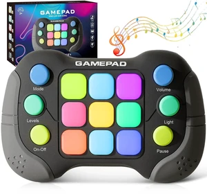 Quick Press Fidget Game Handheld Gamepad Toy Flashing RGB Light Reaction Game Console with 999 Levels 4 Game Modes Music Mode 8 Note Piano Buttons and 200-Note Recording for Kids Quick Press Fidget Game Handheld Gamepad Toy Flashing RGB Light Reaction Game Console with 999 Levels 4 Game Modes Music Mode 8 Note Piano Buttons and 200-Note Recording for Kids