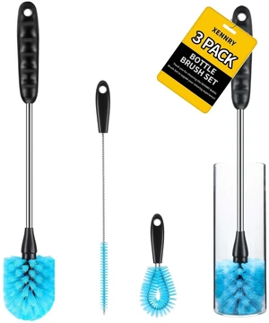 Bottle Brush Cleaner Kit Water Bottle Cleaning Brush Set with Cup Scrubber and Straw Cleaner Durable Bristle Brushes for Narrow Glass Bottles Plastic Cups Silicone Straws and Drinkware Bottle Brush Cleaner Kit Water Bottle Cleaning Brush Set with Cup Scrubber and Straw Cleaner Durable Bristle Brushes for Narrow Glass Bottles Plastic Cups Silicone Straws and Drinkware