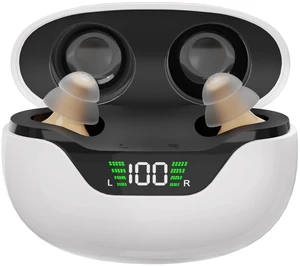 CIC Digital Sound Amplifier Completely-in-Canal Invisible Ear Canal Device Rechargeable Digital Display Charging Case 29±3dB Gain 200Hz-5000Hz 3% Distortion 10dB±3dB Noise for Seniors CIC Digital Sound Amplifier Completely-in-Canal Invisible Ear Canal Device Rechargeable Digital Display Charging Case 29±3dB Gain 200Hz-5000Hz 3% Distortion 10dB±3dB Noise for Seniors