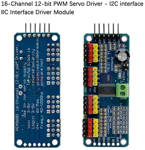 PCA9685 16-Channel 12-bit PWM Servo Driver Board I2C Interface Module Multi-Channel Servo Control Shield DIY Servo Driver Module for Raspberry Pi DIY Servo Shield PCA9685 16-Channel 12-bit PWM Servo Driver Board I2C Interface Module Multi-Channel Servo Control Shield DIY Servo Driver Module for Raspberry Pi DIY Servo Shield