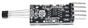 Linear Hall Effect Sensor Module 1.4mV/G Analog Voltage Output Magnetic Field Detector Board Magnetic Induction Switch and Position Sensing Circuit for MCU or ADC Electronic DIY Projects Linear Hall Effect Sensor Module 1.4mV/G Analog Voltage Output Magnetic Field Detector Board Magnetic Induction Switch and Position Sensing Circuit for MCU or ADC Electronic DIY Projects