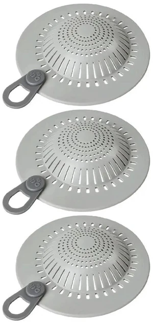 Silicone Shower Drain Strainer Hair Catcher Reusable Drain Filter Cover Dual Filtration AntiSlip Base for Bathroom Bathtub Kitchen Sink Hair Food Debris Clog Prevention 3 PCS Silicone Shower Drain Strainer Hair Catcher Reusable Drain Filter Cover Dual Filtration AntiSlip Base for Bathroom Bathtub Kitchen Sink Hair Food Debris Clog Prevention 3 PCS