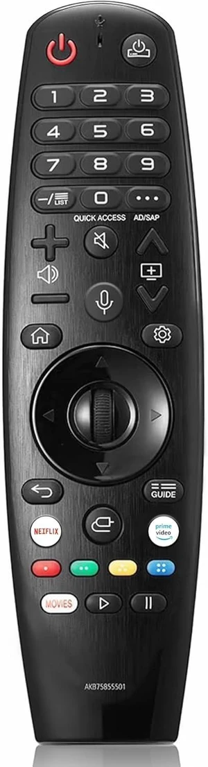 AKB75855501 Voice Magic Remote Control Universal Smart TV Remote Replacement TV Remote with Pointer Function Voice Search Mouse Pointing and Scroll Wheel Controls AKB75855501 Voice Magic Remote Control Universal Smart TV Remote Replacement TV Remote with Pointer Function Voice Search Mouse Pointing and Scroll Wheel Controls
