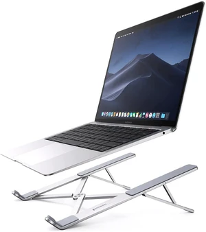 Adjustable Aluminum Laptop Stand for Laptops up to 17.3 Inch Foldable Notebook Riser 5 Height Levels Portable Desk Computer Holder 11 lbs Capacity with Silicone Pads For MacBook Pro/Air Adjustable Aluminum Laptop Stand for Laptops up to 17.3 Inch Foldable Notebook Riser 5 Height Levels Portable Desk Computer Holder 11 lbs Capacity with Silicone Pads For MacBook Pro/Air