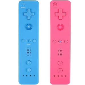Wireless Wii Remote Controllers with Bluetooth Connectivity Silicone Cases and Wrist Straps AA Battery Support Docking Station Charging 8 m Wireless Reception For Wii/Wii U Pink and Blue 2-Pack Wireless Wii Remote Controllers with Bluetooth Connectivity Silicone Cases and Wrist Straps AA Battery Support Docking Station Charging 8 m Wireless Reception For Wii/Wii U Pink and Blue 2-Pack