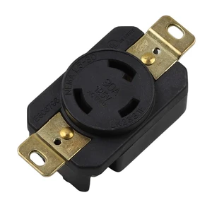 Nema L5-30R 30A 125V 2 Pole 3 Wire Industrial Grade Locking Female Receptacle Connector, Industrial Twist Lock L5-30 30-Amp Generator Receptacle. LK-2331F Nema L5-30R 30A 125V 2 Pole 3 Wire Industrial Grade Locking Female Receptacle Connector, Industrial Twist Lock L5-30 30-Amp Generator Receptacle. LK-2331F