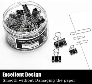 Metal Paper Clips and Binder Clips Set Assorted Size Paper Clamps for Document Filing and Paper Holding Office Filing Clips for Homework Notes and Invoices 340Pcs Metal Paper Clips and Binder Clips Set Assorted Size Paper Clamps for Document Filing and Paper Holding Office Filing Clips for Homework Notes and Invoices 340Pcs