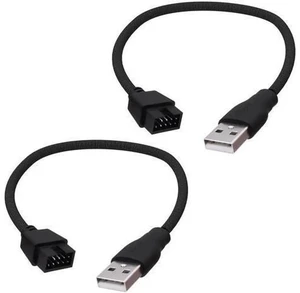 USB 2.0 Type A Male to 9 Pin Motherboard Header Cable USB-A to 9Pin Internal USB Adapter Cable Front Panel USB Extension Cord for PC Case Wiring and Port Expansion 20cm 2 Pack USB 2.0 Type A Male to 9 Pin Motherboard Header Cable USB-A to 9Pin Internal USB Adapter Cable Front Panel USB Extension Cord for PC Case Wiring and Port Expansion 20cm 2 Pack