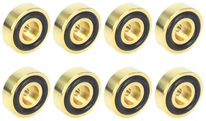 AJMRTC Brass Chopping Board Feet NonSlip Rubber Pad Mounting Feet AntiSlip Cutting Board Supports Countertop Protectors for Kitchen Worktops and Flat Tabletop Items 8Pcs AJMRTC Brass Chopping Board Feet NonSlip Rubber Pad Mounting Feet AntiSlip Cutting Board Supports Countertop Protectors for Kitchen Worktops and Flat Tabletop Items 8Pcs