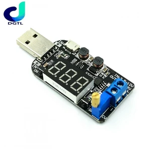 Adjustable USB Micro USB Buck-Boost Power Supply Module 5V Input to 3.3V/9V/12V/18V/24V Output Voltage Regulator Module with LED Display Adjustable USB Micro USB Buck-Boost Power Supply Module 5V Input to 3.3V/9V/12V/18V/24V Output Voltage Regulator Module with LED Display