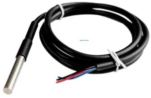 DS18B20 Digital Temperature Sensor Module Waterproof Stainless Steel Temperature Probe Digital Sensor Cable Terminal Adapter Kit for Temperature Measurement Cable Length 100CM DS18B20 Digital Temperature Sensor Module Waterproof Stainless Steel Temperature Probe Digital Sensor Cable Terminal Adapter Kit for Temperature Measurement Cable Length 100CM
