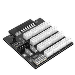 ATX 12x6Pin Power Supply Breakout Board Adapter 12 PCIe 6Pin Ports 12V Output 12Amp/1800Watts LED Voltage Meter Display Flash LED Electronic On/Off Switch for Mining Graphics Card Power ATX 12x6Pin Power Supply Breakout Board Adapter 12 PCIe 6Pin Ports 12V Output 12Amp/1800Watts LED Voltage Meter Display Flash LED Electronic On/Off Switch for Mining Graphics Card Power