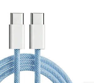 USB-C to USB-C Fast Charging Cable Braided PD Power Cord with 60W/100W High Power Delivery E-Marker Chip High-Speed Data Sync Wire For iPhone 15 Series Macaron USB-C to USB-C Fast Charging Cable Braided PD Power Cord with 60W/100W High Power Delivery E-Marker Chip High-Speed Data Sync Wire For iPhone 15 Series Macaron