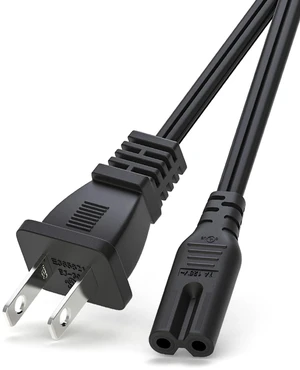 AC Power Cord Cable 2-Prong NEMA 1-15P 18AWG Non-Polarized 2-Slot Figure-8 Connector Console Power Cable Compatible with Xbox Series X Xbox Series S Xbox One S / X 6Ft AC Power Cord Cable 2-Prong NEMA 1-15P 18AWG Non-Polarized 2-Slot Figure-8 Connector Console Power Cable Compatible with Xbox Series X Xbox Series S Xbox One S / X 6Ft