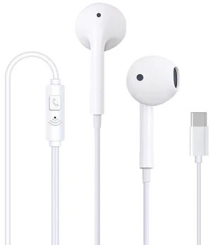 USB-C Wired Earbuds with Microphone Half In-Ear Stereo Earphones In-Line Control Dual-Channel HD Audio Headphones for Music Calls Gaming Video and Type-C Phones Tablets Laptops USB-C Wired Earbuds with Microphone Half In-Ear Stereo Earphones In-Line Control Dual-Channel HD Audio Headphones for Music Calls Gaming Video and Type-C Phones Tablets Laptops