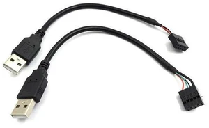USB 2.0 Type A Male to 9 Pin Female Dupont Cable 9 Pin USB Header Motherboard Adapter Cord 2.54mm Pitch Pure Copper USB Connector Cable for Standard USB 2.0 Connection 0.2M 2 Pack USB 2.0 Type A Male to 9 Pin Female Dupont Cable 9 Pin USB Header Motherboard Adapter Cord 2.54mm Pitch Pure Copper USB Connector Cable for Standard USB 2.0 Connection 0.2M 2 Pack