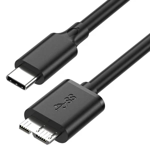 USB 3.0 Type-C to Micro B 5Gbps High-Speed Data Transfer and Power Supply Cable 2.5-inch External HDD SSD Connection Cord with Copper Core Shielding for USB-C Laptops PCs and Phones 0.5M USB 3.0 Type-C to Micro B 5Gbps High-Speed Data Transfer and Power Supply Cable 2.5-inch External HDD SSD Connection Cord with Copper Core Shielding for USB-C Laptops PCs and Phones 0.5M