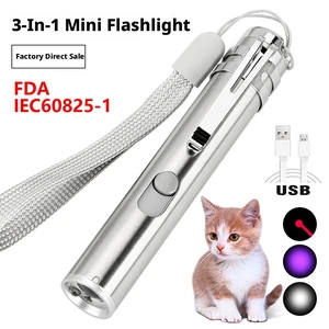 3-in-1 LED Cat Teaser Light with Red Laser UV Purple Light and White Flashlight Interactive Pet Exercise Toy Handheld Stain Detection Light for Cats & Kittens Portable Emergency Lighting 3-in-1 LED Cat Teaser Light with Red Laser UV Purple Light and White Flashlight Interactive Pet Exercise Toy Handheld Stain Detection Light for Cats & Kittens Portable Emergency Lighting