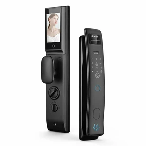Smart WiFi Door Lock with HD Camera and Video Doorbell Fingerprint Deadbolt with 3D Face Recognition Palm Vein PIN RFID Card 8-in-1 Access Voice & Remote Control Compatible with Google Assistant Smart WiFi Door Lock with HD Camera and Video Doorbell Fingerprint Deadbolt with 3D Face Recognition Palm Vein PIN RFID Card 8-in-1 Access Voice & Remote Control Compatible with Google Assistant
