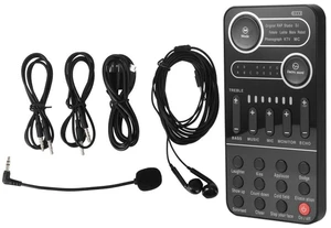 Mini Portable Voice Changer Sound Card with Speaker Multiple Audio Effects Live Sound Changing Device Voice Modification Audio Device for Mobile Phone PC Tablet Mini Portable Voice Changer Sound Card with Speaker Multiple Audio Effects Live Sound Changing Device Voice Modification Audio Device for Mobile Phone PC Tablet