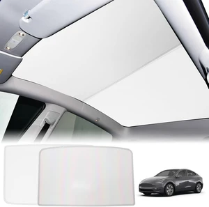 Sunshade Roof for Tesla Model Y 2020-2024 Colorful Ice Crystal Glass Roof Sunshade Sunroof No-Sag Design Retractable Sunshade Heat Insulation Roof Window Sun Protection Snap Foldable (White) Sunshade Roof for Tesla Model Y 2020-2024 Colorful Ice Crystal Glass Roof Sunshade Sunroof No-Sag Design Retractable Sunshade Heat Insulation Roof Window Sun Protection Snap Foldable (White)