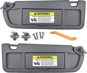 Pair of Left and Right Sun Visors with Clips and Screws for Honda Civic 2006 2007 2008 2009 2010 2011 Interior Sun Visor Replacement (Dark Gray) Pair of Left and Right Sun Visors with Clips and Screws for Honda Civic 2006 2007 2008 2009 2010 2011 Interior Sun Visor Replacement (Dark Gray)