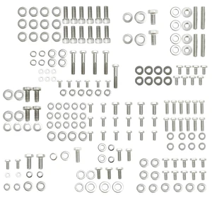 Stainless Steel Small Block Engine Hex Bolt Kit for Chevy 265 283 302 305 307 327 350 400 SBC Engine (211 Pcs Nuts&Bolts) Stainless Steel Small Block Engine Hex Bolt Kit for Chevy 265 283 302 305 307 327 350 400 SBC Engine (211 Pcs Nuts&Bolts)