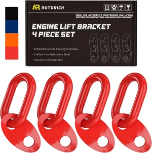 7100 Lifting Bracket Set for Engine - 4 Heavy-Duty Engine Lift Bracket 5500 Lb Capacity, Engine Support Bar for Lifting Slings and Load Levelers, Red 7100 Lifting Bracket Set for Engine - 4 Heavy-Duty Engine Lift Bracket 5500 Lb Capacity, Engine Support Bar for Lifting Slings and Load Levelers, Red