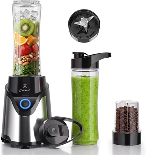 Smoothie Blender, Personal Blender with 2 To-Go Cups & Lids, Black Smoothie Blender, Personal Blender with 2 To-Go Cups & Lids, Black