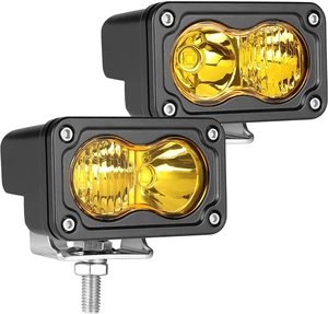 LED Pods Amber 3" Driving Fog Light Yellow Off Road Lights LED Pods Amber 3" Driving Fog Light Yellow Off Road Lights