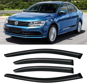 Window Rain Guards for 2011-2018 Volkswagen (VW) Jetta, Window Visor Guard Vent Shade Wind Deflector Rain Shield Protector Sun for 11-18 Jetta 2012 2013 2014 2015 2016 2017, Outside-Mount, 4PCS Window Rain Guards for 2011-2018 Volkswagen (VW) Jetta, Window Visor Guard Vent Shade Wind Deflector Rain Shield Protector Sun for 11-18 Jetta 2012 2013 2014 2015 2016 2017, Outside-Mount, 4PCS