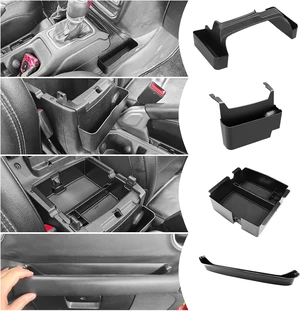 Upgraded 4 Pcs Center Console Organizer Combo Kit Interior Accessories Storage Box Para for 2018 2019 2020 2021 2022 2023 Jeep Wrangler JL JLU and Jeep Gladiator JT JTU,Gear Shift Tray Organizer Upgraded 4 Pcs Center Console Organizer Combo Kit Interior Accessories Storage Box Para for 2018 2019 2020 2021 2022 2023 Jeep Wrangler JL JLU and Jeep Gladiator JT JTU,Gear Shift Tray Organizer
