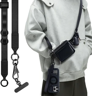 Phone Lanyard with Wallet, Adjustable Crossbody Phone Strap(Black) Phone Lanyard with Wallet, Adjustable Crossbody Phone Strap(Black)