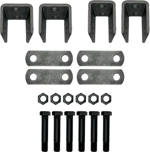 Single Axle Trailer Double Eye Leaf Spring Suspension Hanger Kit - 2,000-7,000 lbs (Single Axle) Single Axle Trailer Double Eye Leaf Spring Suspension Hanger Kit - 2,000-7,000 lbs (Single Axle)