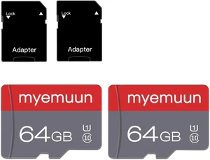 2 Pack 64 GB Micro Memory Card with Adapter, TF Memory Card Class 10, Mini Memory Card for Smartphone/Tablet/Camera/Personal Computer (64GB*2) 2 Pack 64 GB Micro Memory Card with Adapter, TF Memory Card Class 10, Mini Memory Card for Smartphone/Tablet/Camera/Personal Computer (64GB*2)