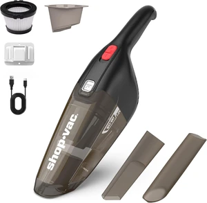 Wet/Dry Handheld Vacuum Cordless, Wall-Mounted Hand Vac, Black Wet/Dry Handheld Vacuum Cordless, Wall-Mounted Hand Vac, Black