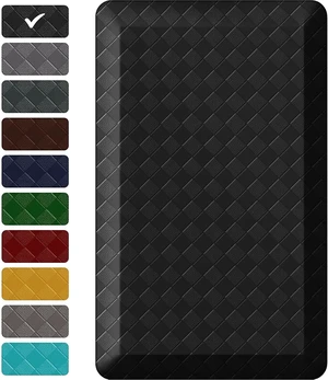 1" Thick Kitchen Mats for Floor, Water Resistant Floor Rug,Black/32" x 20" 1" Thick Kitchen Mats for Floor, Water Resistant Floor Rug,Black/32" x 20"