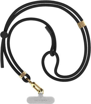 6mm Rope Cross Body Strap with Card - Solid Black 6mm Rope Cross Body Strap with Card - Solid Black
