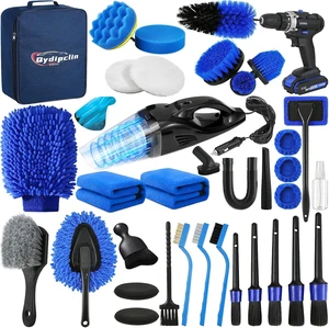 37Pcs Car Detailing Kit Detailing Brush Set Car Wash Cleaning Kit Blue 37Pcs Car Detailing Kit Detailing Brush Set Car Wash Cleaning Kit Blue