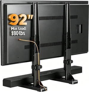 Large TV Stand Table Top for Most 24 to 86 90 92 Inch Flat/Curved TVs, Universal Heavy Duty TV Stand Leg, Support 180 lbs, Max VESA 800x600mm, for Living Room ML3286 Large TV Stand Table Top for Most 24 to 86 90 92 Inch Flat/Curved TVs, Universal Heavy Duty TV Stand Leg, Support 180 lbs, Max VESA 800x600mm, for Living Room ML3286