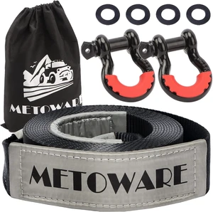 Recovery Tow Strap Kit 3" x 20ft 35000 lbs Break Strength (Gray) Recovery Tow Strap Kit 3" x 20ft 35000 lbs Break Strength (Gray)