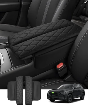 Center Console Cover for 2023-2025 2026 Mazda CX-50 CX50/2026 CX-5 CX5 Accessories Armrest Cover with Pockets Leather Armrest Cushion Anti-Scratch Protector Center Console Cover for 2023-2025 2026 Mazda CX-50 CX50/2026 CX-5 CX5 Accessories Armrest Cover with Pockets Leather Armrest Cushion Anti-Scratch Protector