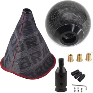 Fabric Shift Boot Cover with Round Ball Carbon Fiber Shift Knob Fabric Shift Boot Cover with Round Ball Carbon Fiber Shift Knob