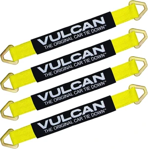 Tie Down Axle Straps with Wear Pad - 4 Pack - Classic Yellow - 3,300 Pound Safe Working Load Tie Down Axle Straps with Wear Pad - 4 Pack - Classic Yellow - 3,300 Pound Safe Working Load