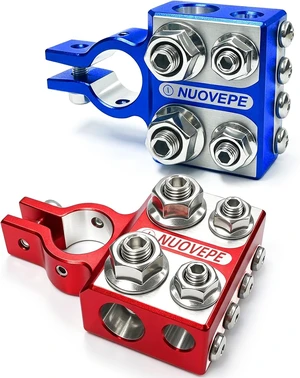 12-Way Car Battery Terminal Connectors, 2/0 & 2 AWG, M8/M6/M4 Studs 12-Way Car Battery Terminal Connectors, 2/0 & 2 AWG, M8/M6/M4 Studs