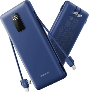10000mAh Portable Charger with Built-in Cables and AC Wall Plug 10000mAh Portable Charger with Built-in Cables and AC Wall Plug